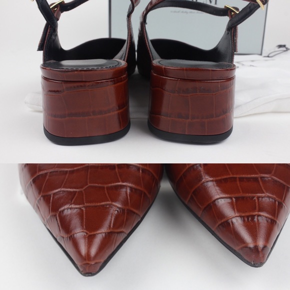 •SOLD• Erdem Aerin Embossed Leather Slingback - Picture 7 of 8